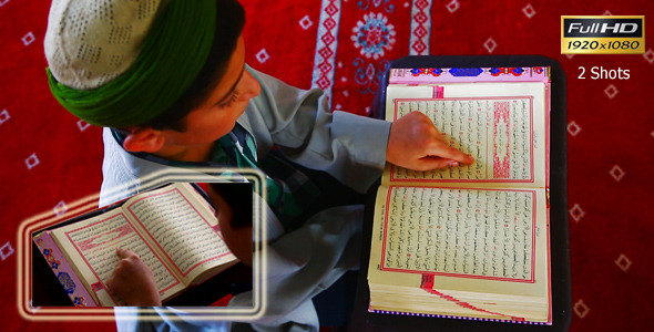 Child Reciting the Holy Quran by stockvideo | VideoHive